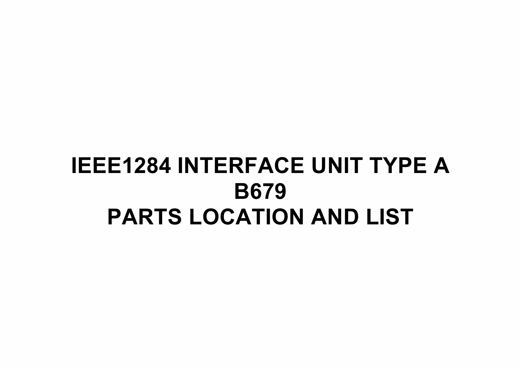 RICOH Options B679 IEEE1284-INTERFACE-UNIT-TYPE-A Parts Catalog PDF download-1